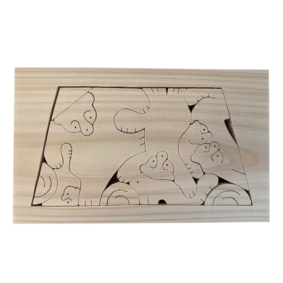 屋島タヌキの組木パズル